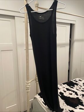 Stem Black Sleeveless Maxi Slip Dress